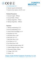 Catalog of YFDT-PY02 Electric Operation Table--YONGFA MEDICAL-2