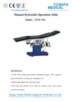 Catalog of YFST-Y02-Hydraulic Operation Table- YONGFA MEDICAL-1