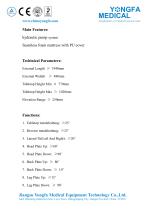 Catalog of YFST-Y03-Hydraulic Operation Table- YONGFA MEDICAL - 2