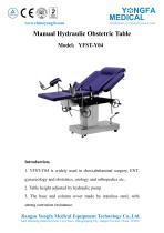 Catalog of YFST-Y04 Hydraulic Obstetric Table- YONGFA MEDICAL-1