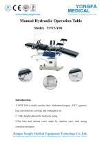 Catalog of YFST-Y06-Hydraulic Operation Table- YONGFA MEDICAL