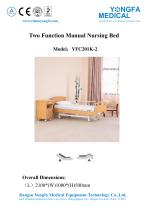 YFC201K-2 Two Function Manual Nursing Bed-1