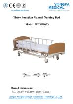 YFC301K(V) Three Function Manual Nursing Bed-1