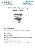 YFQ-T51 Stainless Steel Dressing Trolley - 1