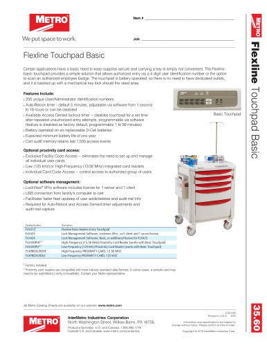  Flexline Touchpad Basic SPEC SHEET 35.60