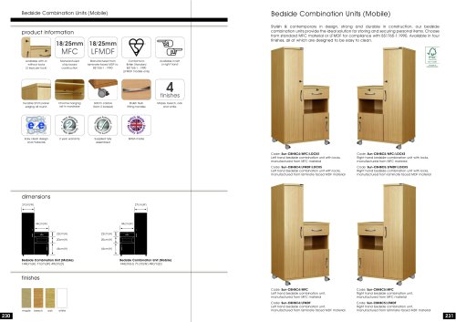 Bedside Combination Units