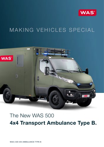 The New WAS 500 4x4 Transport Ambulance Type B