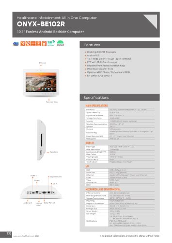 ONYX-BE102R Datasheet