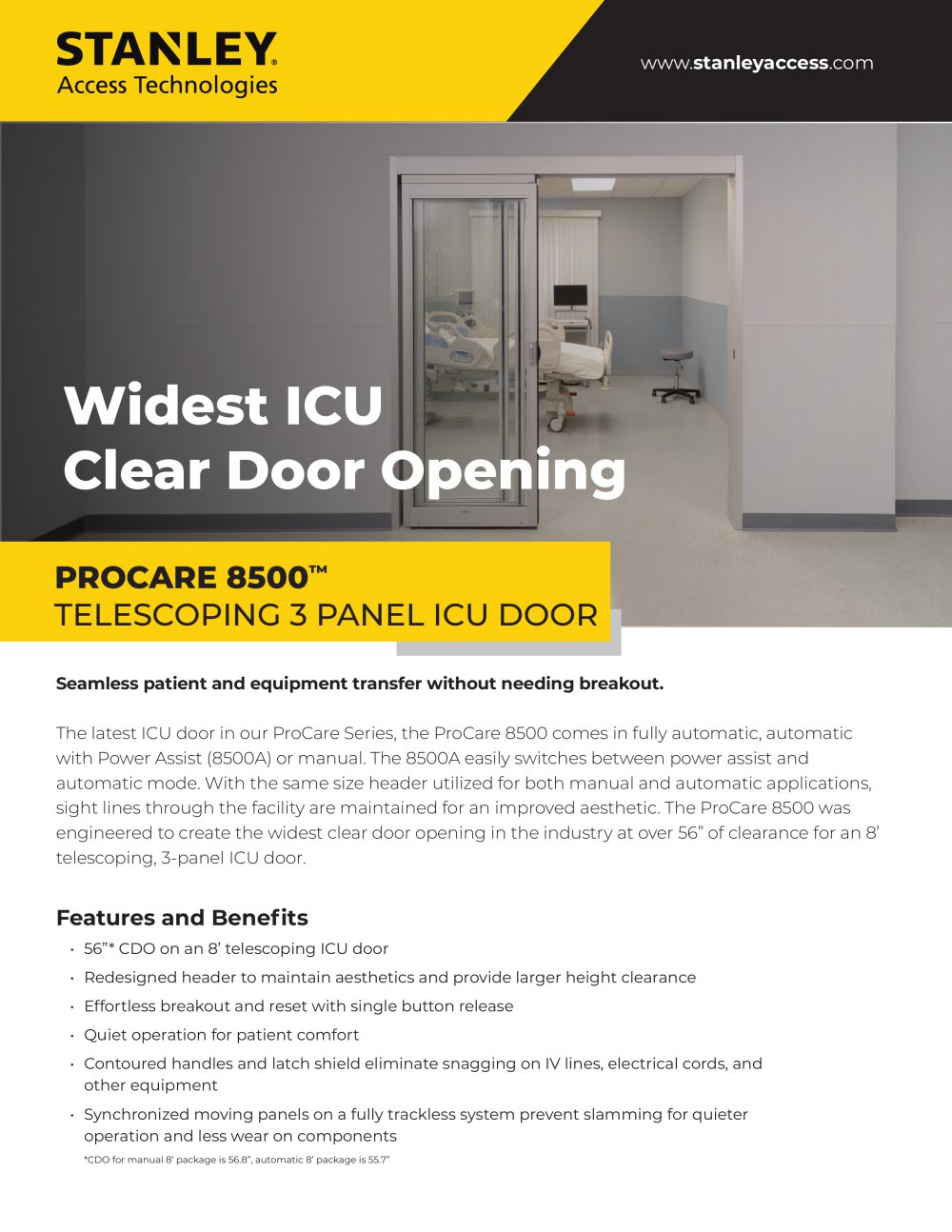 PROCARE 8500&trade; - Stanley Access Technologies