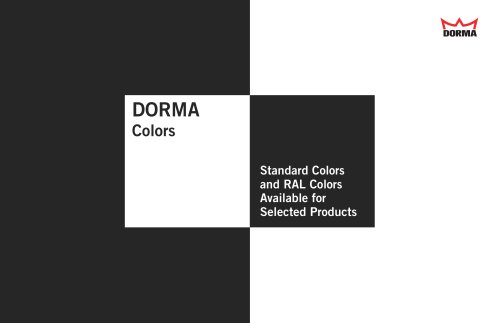 DORMA Color Palette Booklet