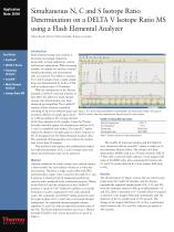 Simultaneous N, C and S Isotope Ratio Determination on a DELTA V Isotope Ratio MS using a Flash Elemental Analyzer