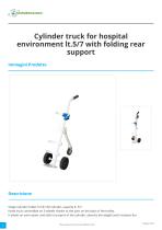 Cylinder truck for hospital environment lt.5/7 with folding rear support