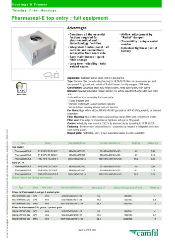 Pharmaseal-E top entry : full equipment