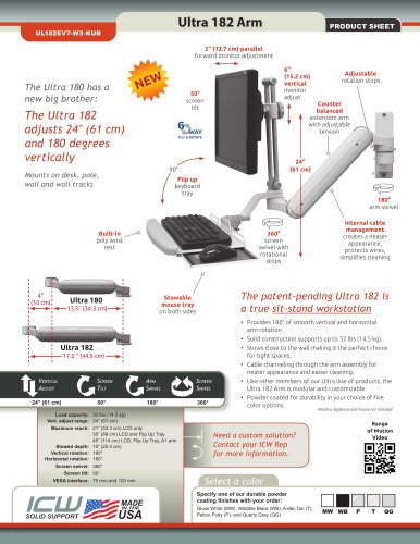 Ultra 182 Sit Stand Workstation