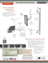 Ultra Laptop Tray Wall Track Workstation - 1