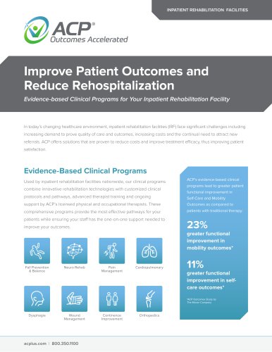 Improve Patient Outcomes and Reduce Rehospitalization