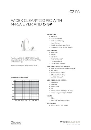 C2-PA, M-receiver data sheet (English)