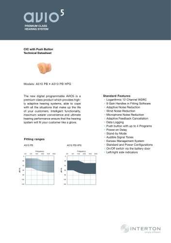 avio5 CIC with Push Button Technical Datasheet