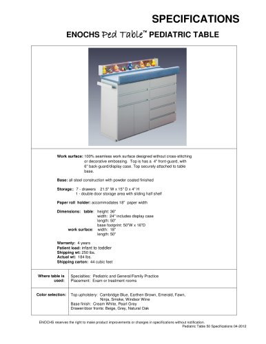 ENOCHS Ped Table