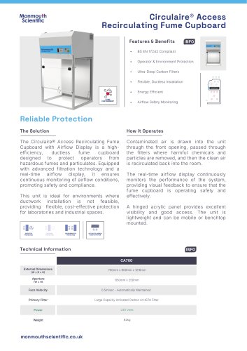 Circulaire® Access Recirculating Fume Cupboard