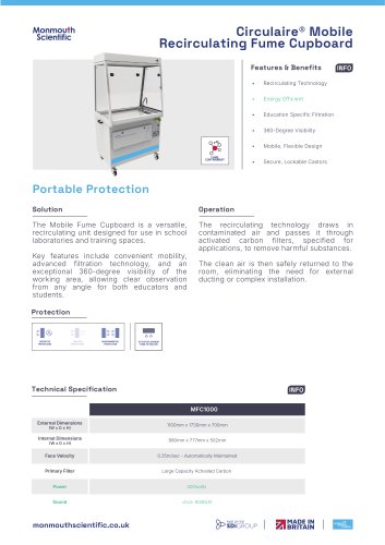 Circulaire® Mobile Recirculating Fume Cupboard