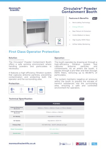 Circulaire® Powder Containment Booth