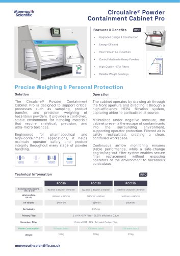 Circulaire® Pro Powder Containment Cabinet
