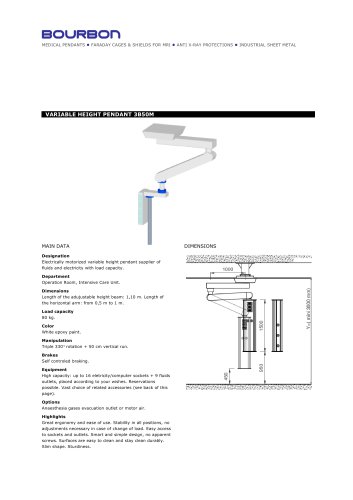 3B50M Variable Height Ceiling Pendant