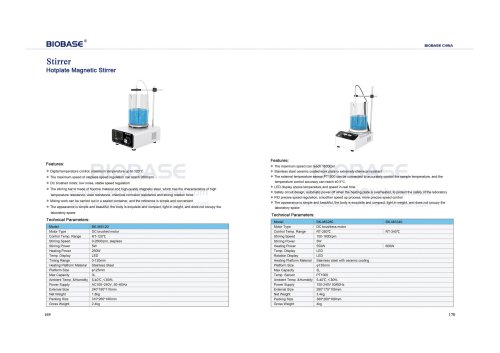 169-170 Hotplate Magnetic Stirrer BK－MS120  BK－MS280