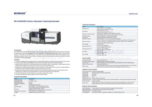 285-286  Atomic Absorption Spectrophotometer BK-AA220AES