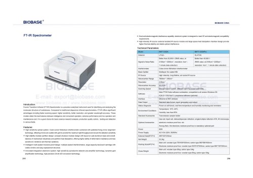 295-296 FT-IR Spectrometer BKFT-530A BKFT-530APro