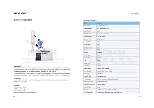 297-298   Rotary Evaporator BK-RE-1A