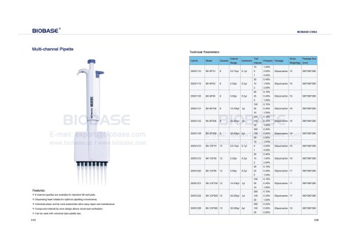 319-320 Multi-channel Pipette