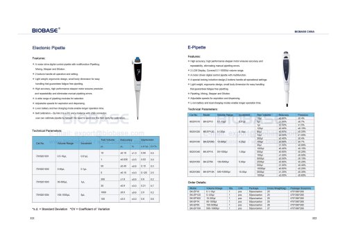 321-322 Electonic Pipette & E-Pipette