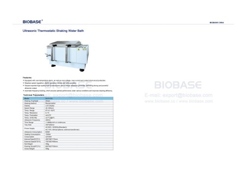 354(1) Ultrasonic Thermostatic Shaking Water Bath SHZ-S10
