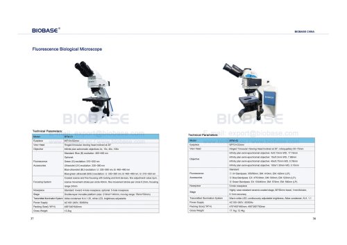 37-38 Fluorescence Biological Microscope&Fluorescence Biological Microscope BFM-31 BFM-43