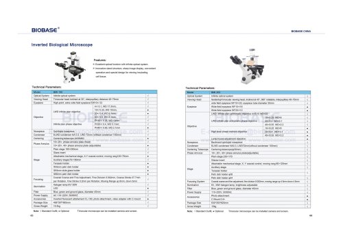 43-44 Inverted Biological Microscope& Inverted Biological Microscope