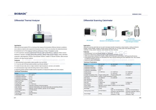 527-528 Differential Thermal Analyzer BK-DTA3320A & Differential Scanning Calorimeter