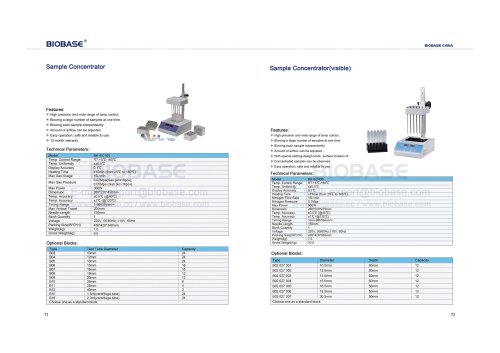 Sample Concentrator & Sample Concentrator(visible)
