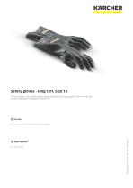 Safety gloves - long cuff, Size 10 - 1