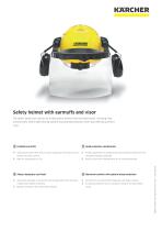 Safety helmet with earmuffs and visor - 1