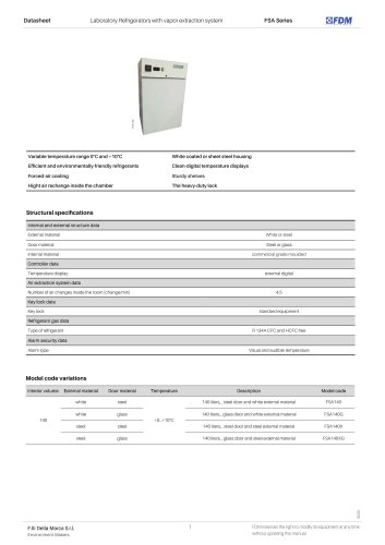 Vapor extraction refrigerator FSA Series