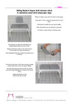 300 KG NEPTUN SUPER SOFT SHOWER STOOL IN STAINLESS STEEL WITH TELESCOPIC LEGS-1