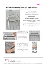 NEPTUN HEIGHT ADJUSTABLE SHOWER STOOL.STAINLESS STEEL-1