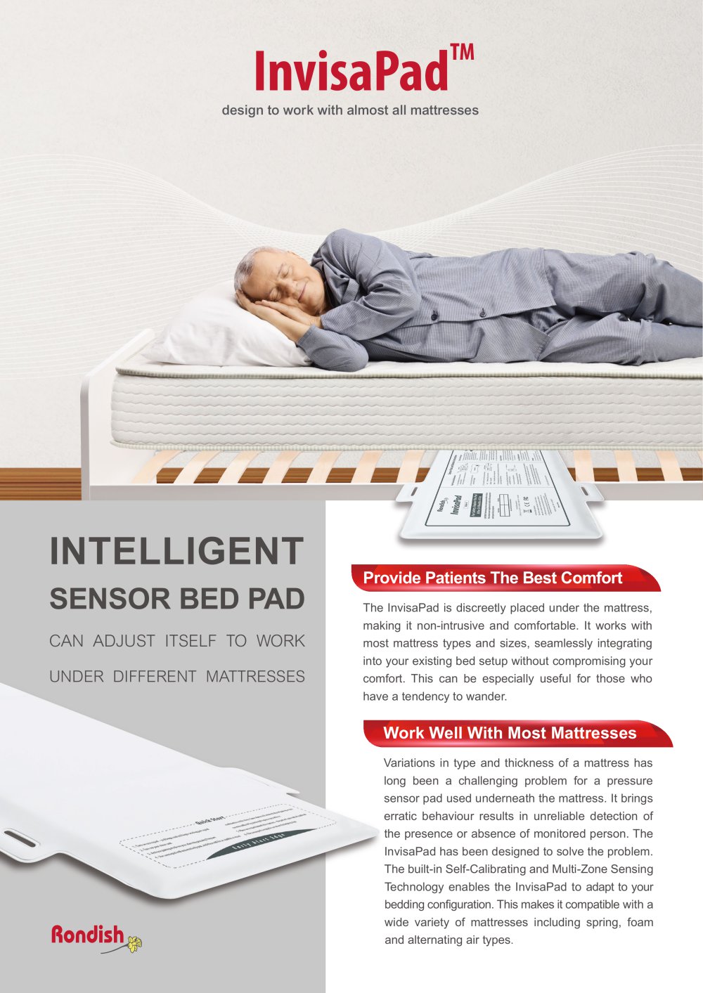 InvisaPad Under-Mattress Patent Bed Pad - Rondish Company Ltd.