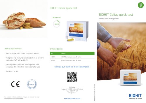 BIOHIT Celiac quick test