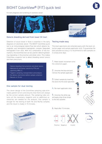 BIOHIT ColonView® (FIT) quick test