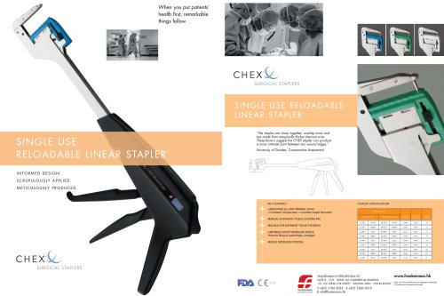 SINGLE USE RELOADABLE LINEAR STAPLER