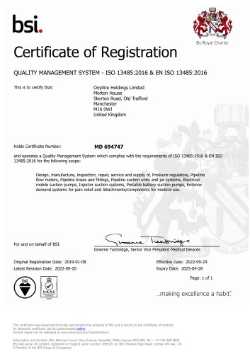 Quality Managment System - ISO 13485:2016 & EN ISO 13485:2016