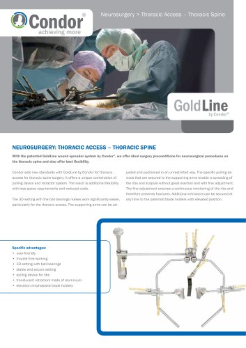 Condor GoldLine® Multifunctional Retractor Systems - Condor MedTec